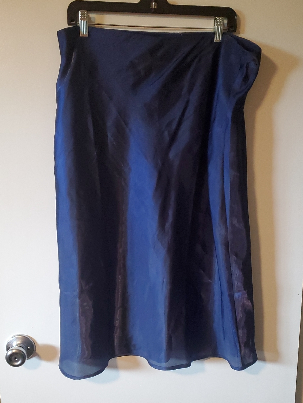 Anthropologie Navy Blue Midi Skirt